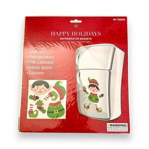 NEW Christmas Holiday Santa Elf Large Magnet Xmas Decoration Seasonal Decor NIP